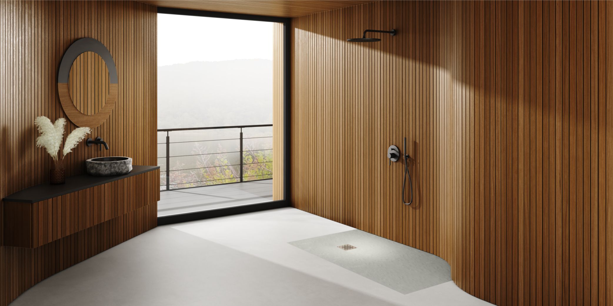 Schedpol Kalait Cement Stone brodzik 90x70 cm prostokątny Stonicryl cement 3.3133/CT/ST-M2 - Wysyłka w 24h