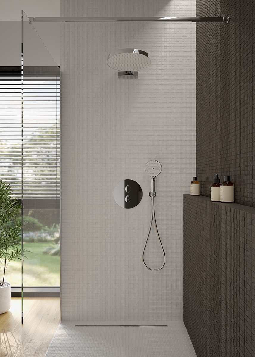 Oltens Katla zestaw bateria wannowo-prysznicowa podtynkowa z deszczownicą Regna i słuchawką 3-funkcyjną Luva EasyClick chrom 36064100 - Wysyłka w 24h