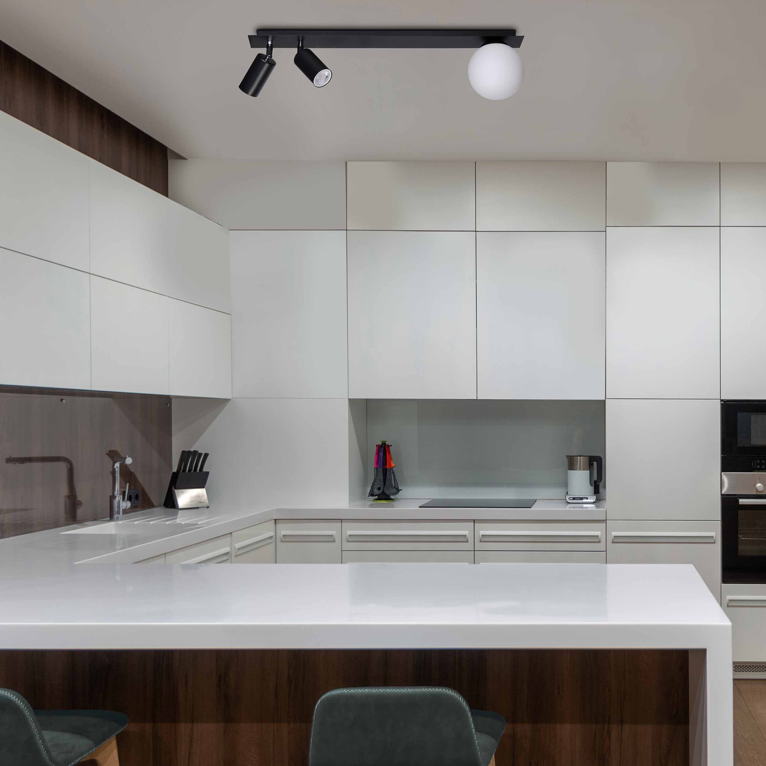 Kaja Albio lampa wisząca 3x40 W biała-czarna K-4135