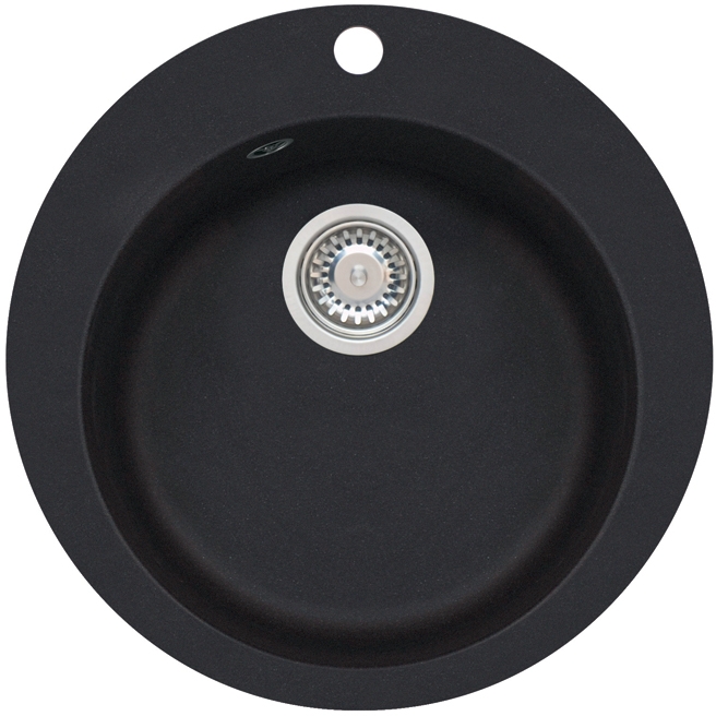 Alveus Boogie 10 zlewozmywak 50,5 cm okrągły granitowy czarny 9811091
