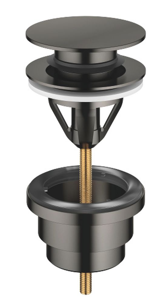 Dornbracht zestaw odpływowy z korkiem okrągły z przelewem ciemna platyna mat 10125970-99