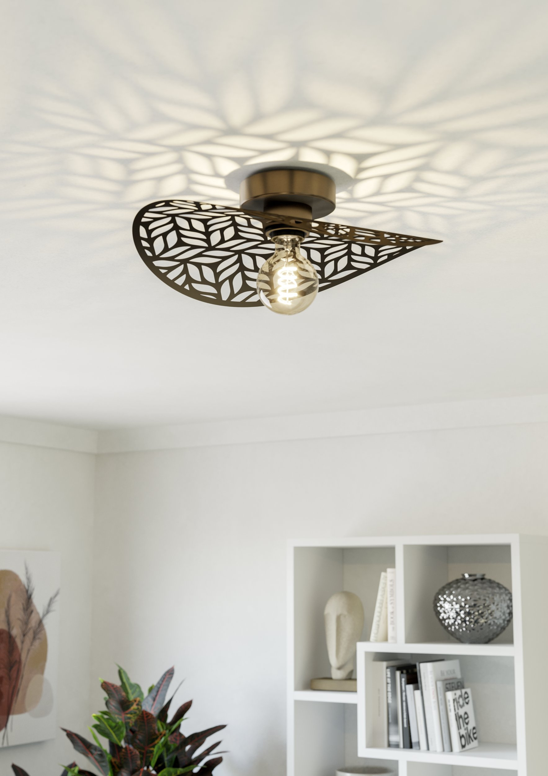 Eglo Swaby lampa podsufitowa 1x60 W brązowa 44123