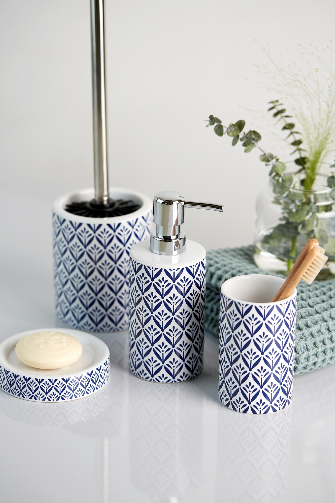 Wenko Lorca dozownik do mydła 360 ml niebieski 23205100