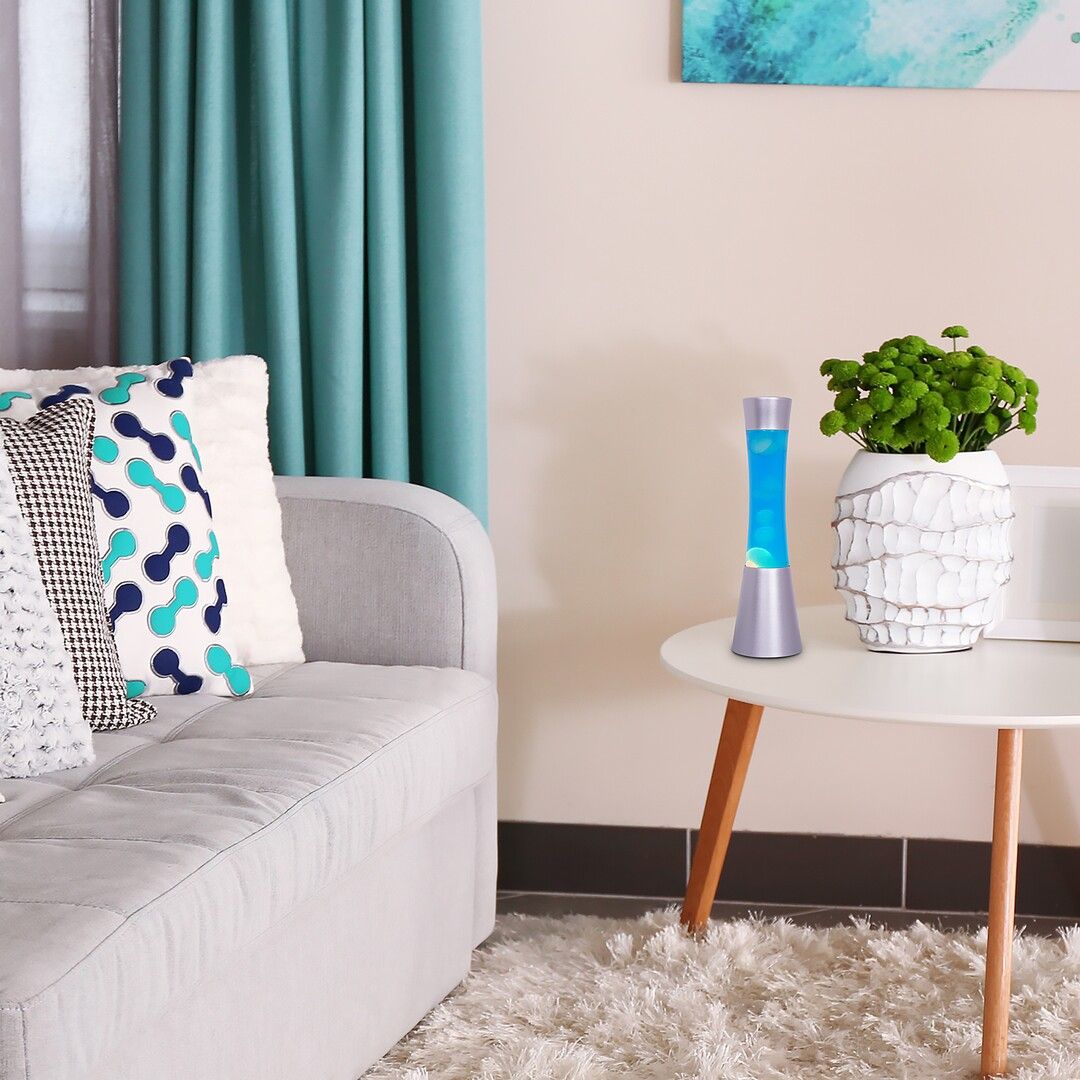 Rabalux Minka lampa stołowa 1x20W srebrna/niebieska 7029