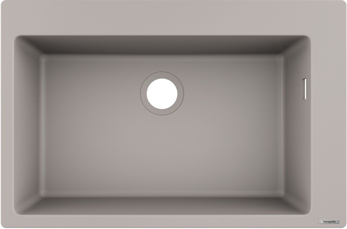 Hansgrohe S 51 zlewozmywak granitowy 77x51 cm szary beton 43313380
