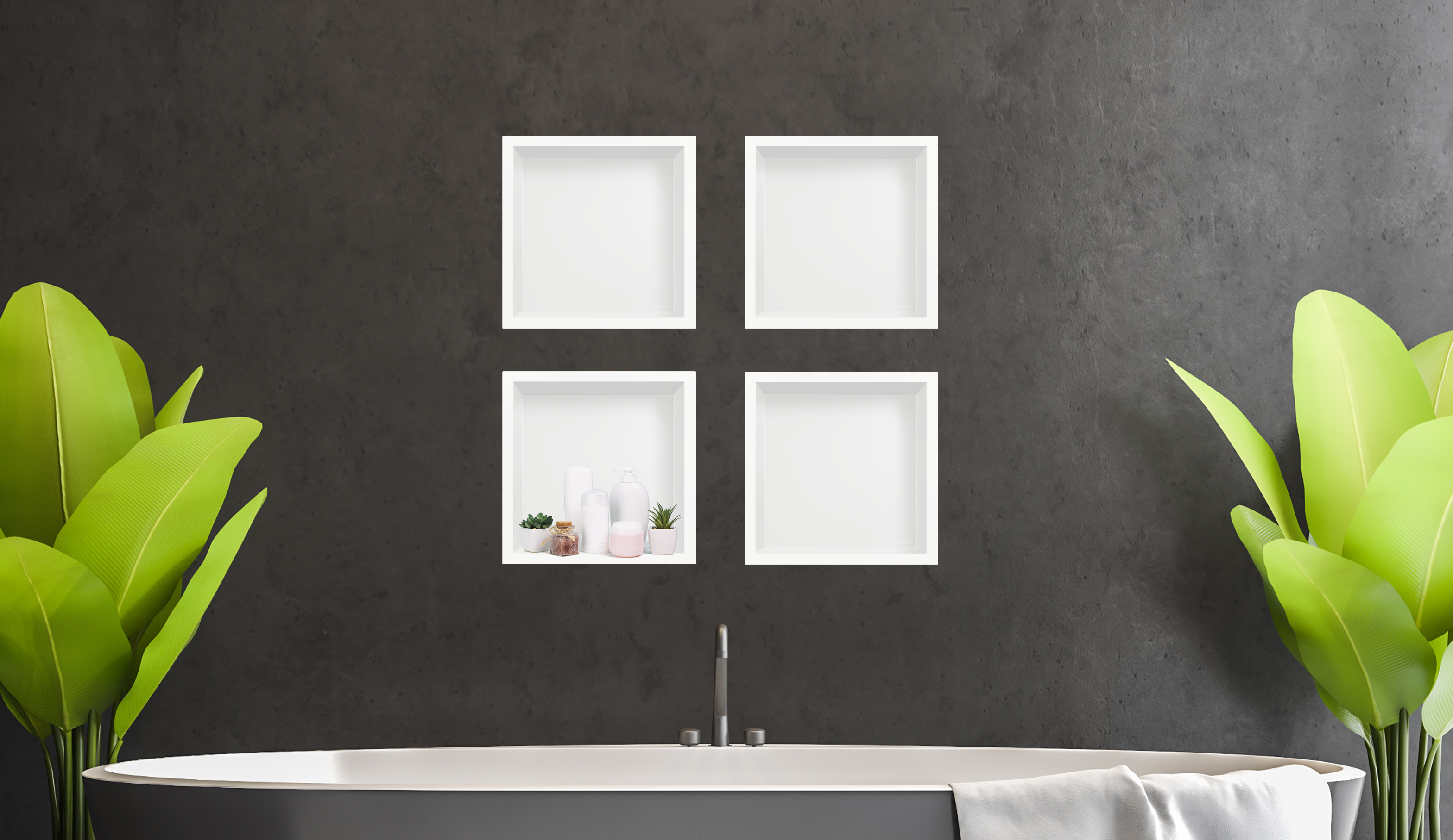 Balneo Wall-Box One White półka wnękowa 30x30x10 cm biała OB-WH2 - Wysyłka w 24h