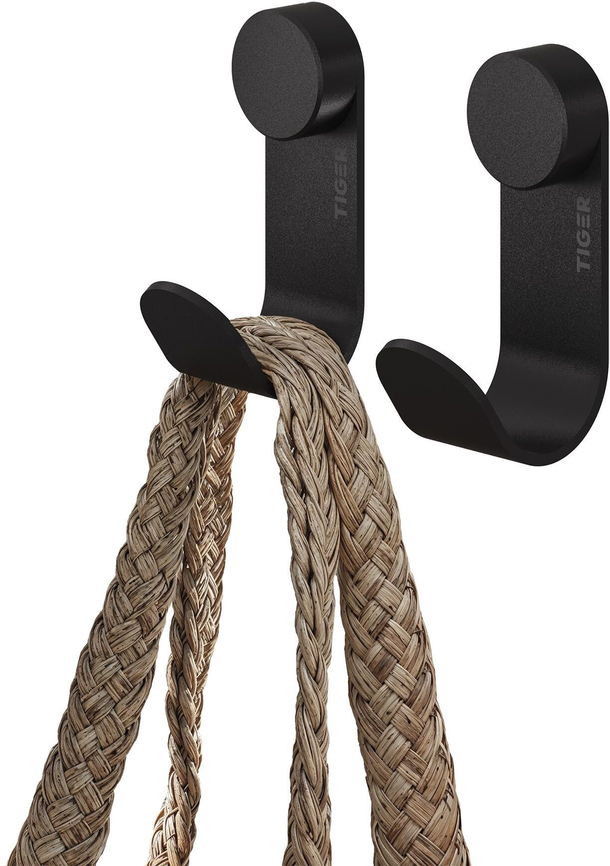 Tiger Gravity wieszak na ręcznik 2 szt haczyk czarny mat 800734