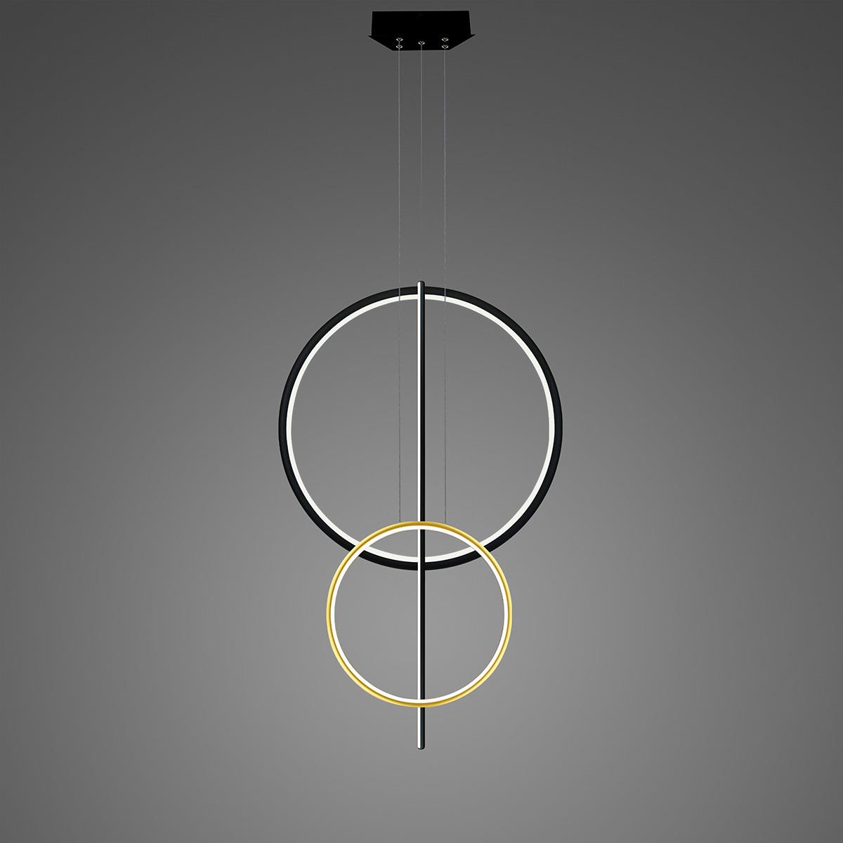 Altavola Design Linea No. 5 lampa wisząca 51 W złota/czarna LA087/2P_60_40_100_3k_black_gold2