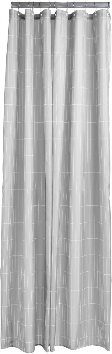 Zone Denmark Tiles zasłona prysznicowa 200x180 cm szara 331844