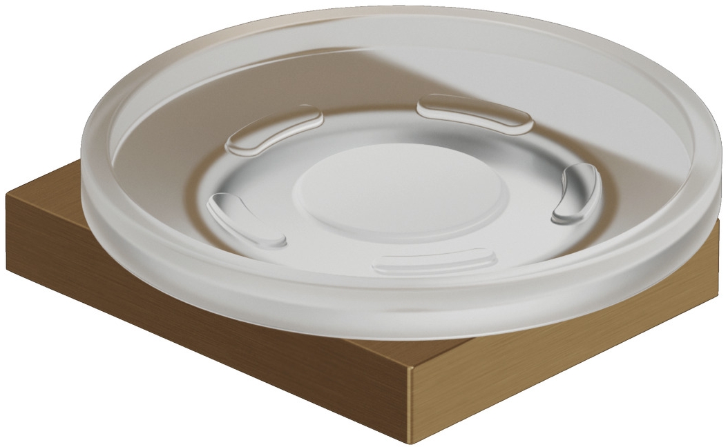 Kludi Vela C mydelniczka ścienna brązowy szczotkowany-biały mat 31985N1