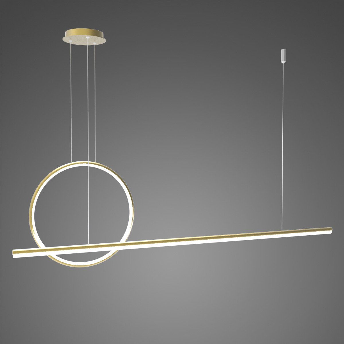 Altavola Design Linea lampa wisząca ściemnialna 23 W czarna LA087/PX143_40_4k_gold_dimm