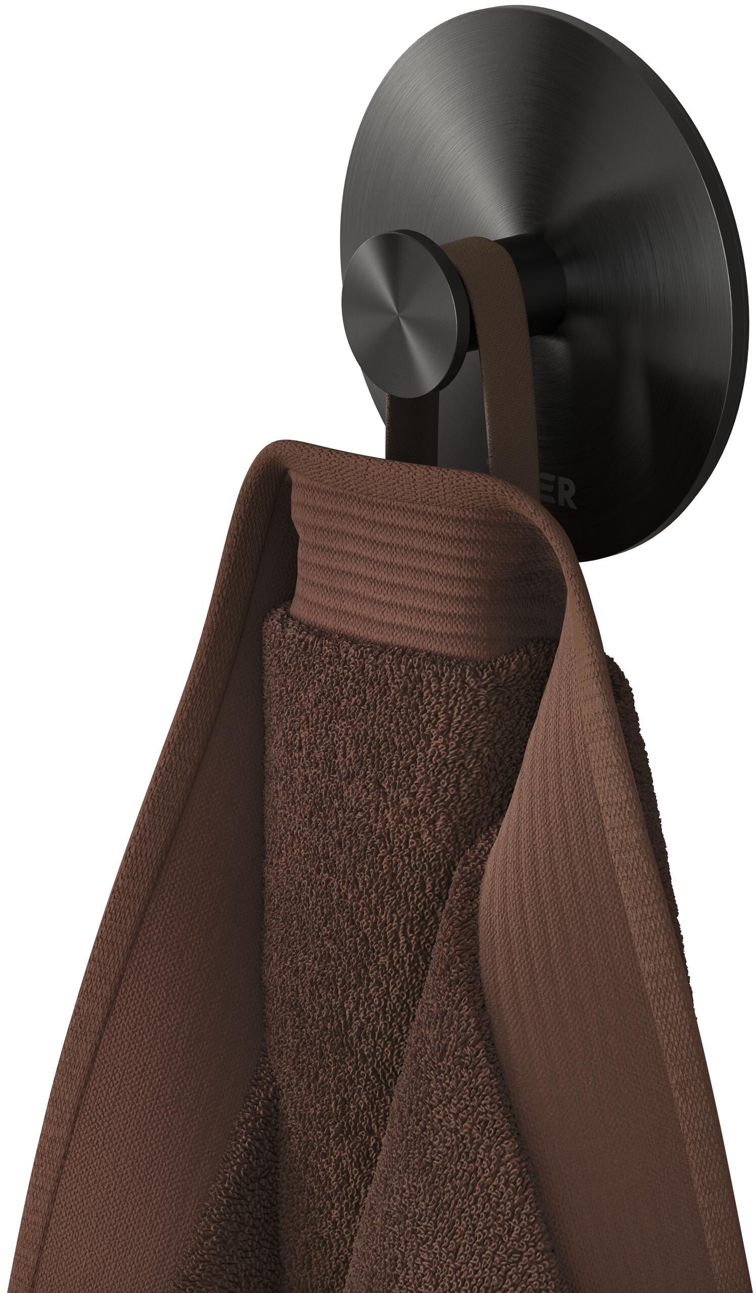 Tiger Base wieszak na ręcznik haczyk czarny szczotkowany 800728