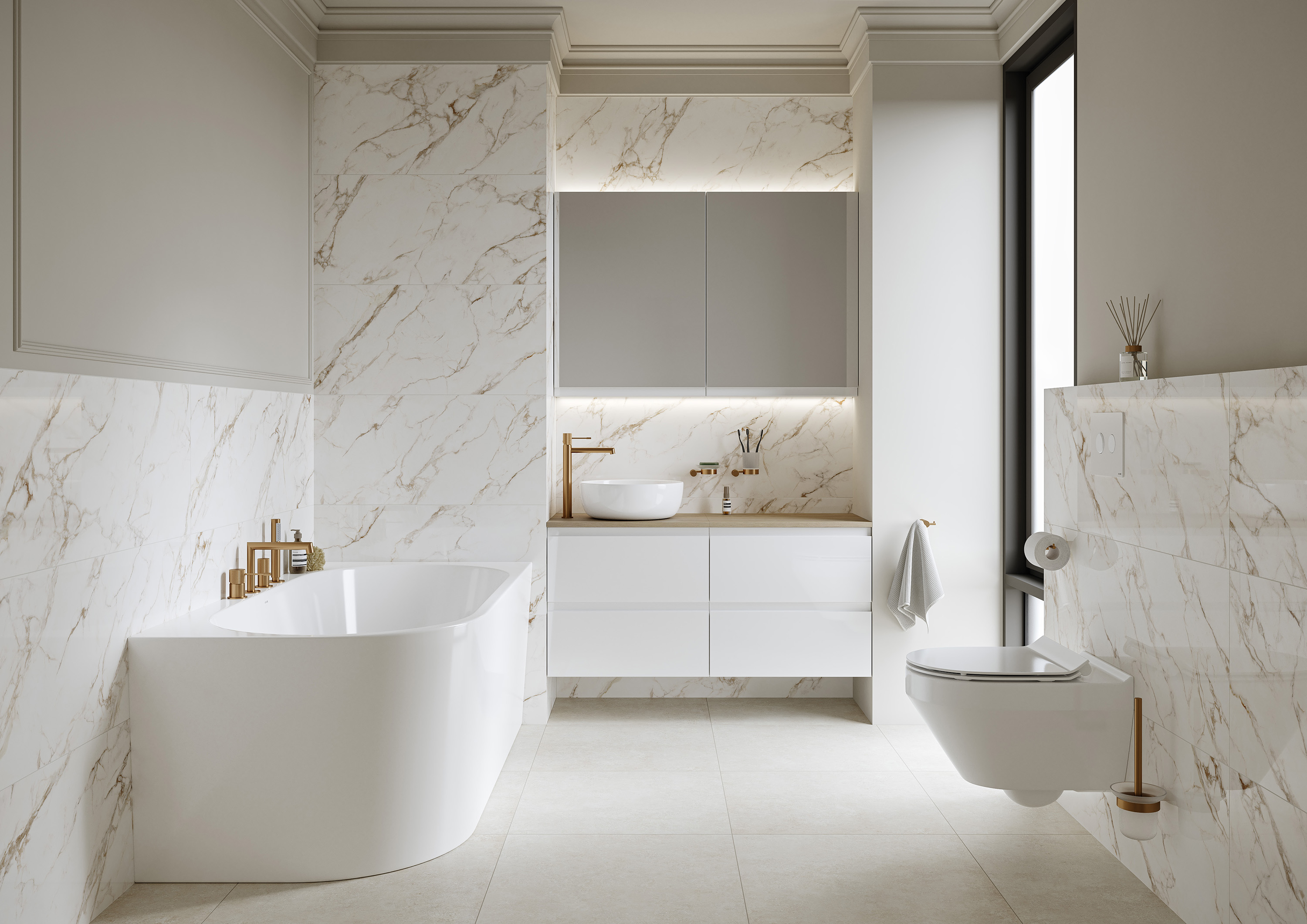 Cersanit Zen mydelniczka ścienna miedź szczotkowana S951-895