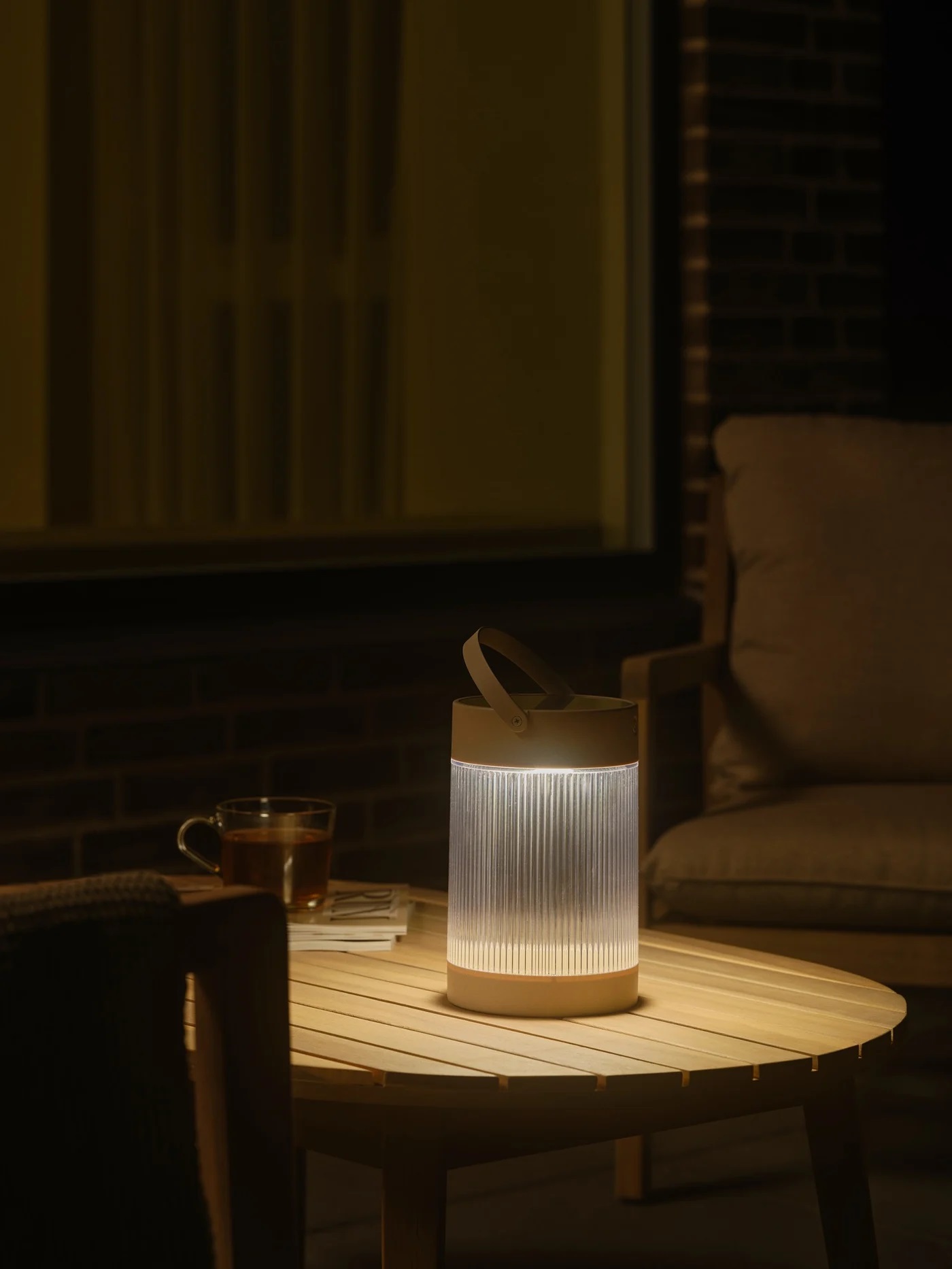 Nordlux Coupar Solar lampa stołowa 1x3,2 W piaskowa 2518215009