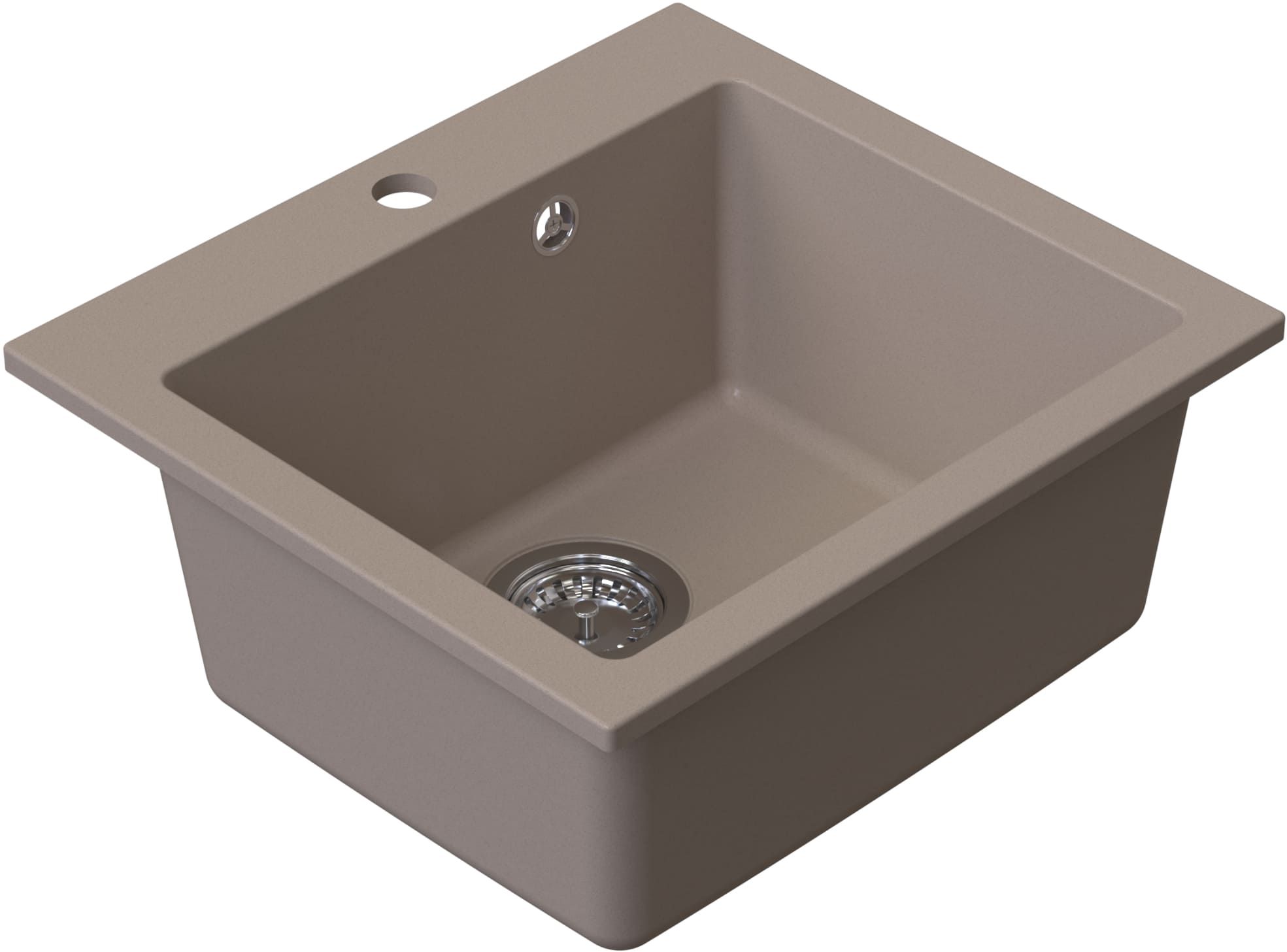 Ruvetti Ditto zlewozmywak granitowy 49x45 cm beżowy 3001D_BE50_W - Wysyłka w 24h