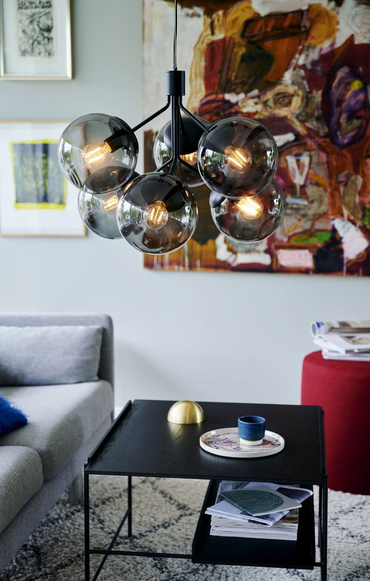 Nordlux Ivona lampa wisząca 6x28 W czarna 2112163003