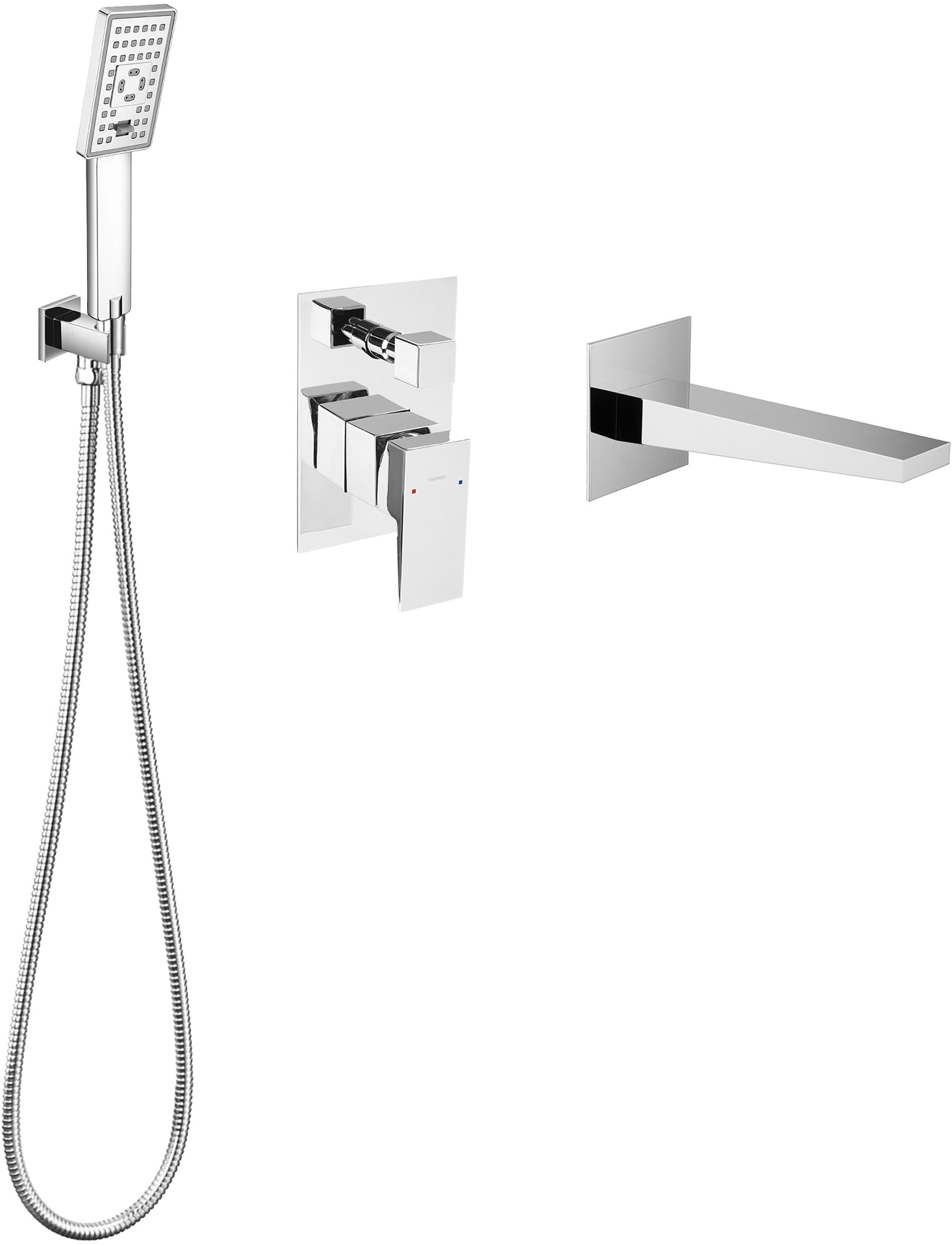 Omnires Fresh zestaw wannowo-prysznicowy podtynkowy chrom SYSFRW01CR