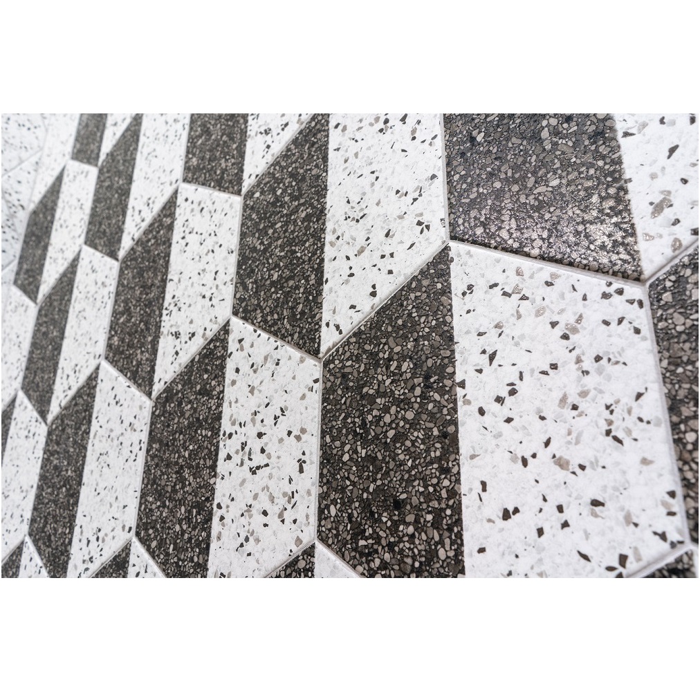 Oset Onil płytka ścienno-podłogowa 24x20 cm biała-czarna-szara-mix kolorów
