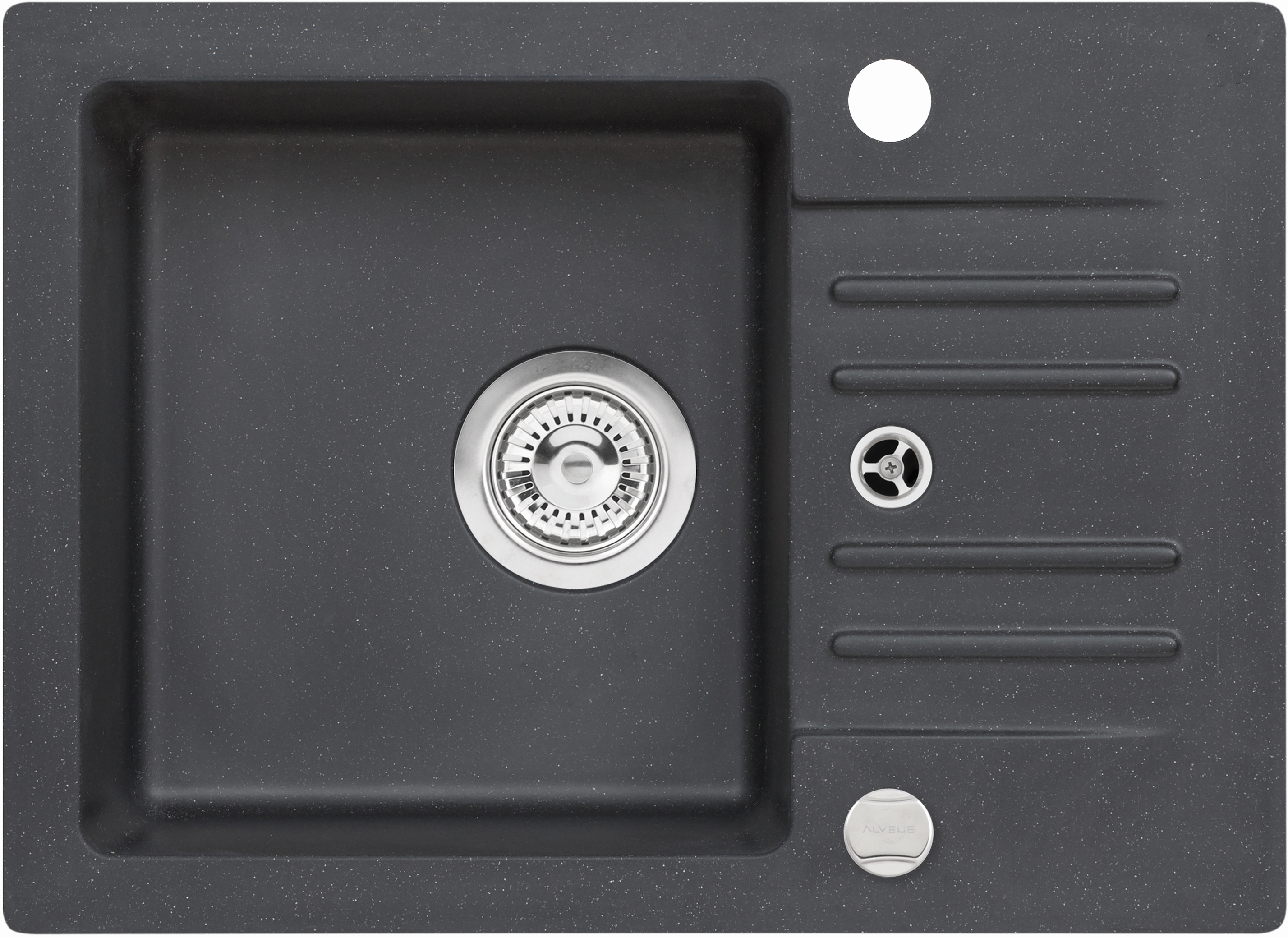 Alveus Foxtrot 30 zlewozmywak 58x42 cm granitowy czarny 9653291 - Wysyłka w 24h