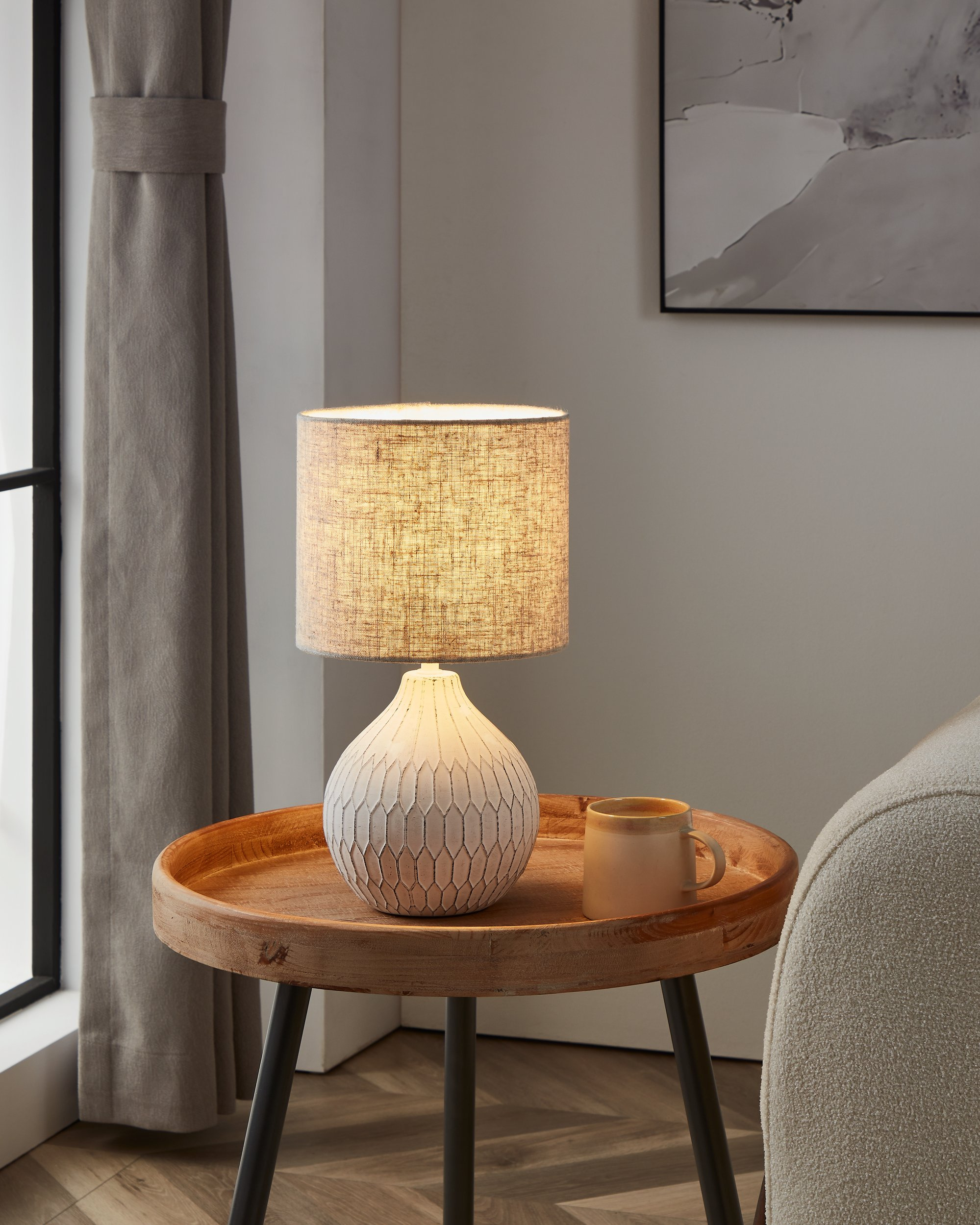 Eglo Bellariva lampa stołowa 1x40 W beżowa 99332