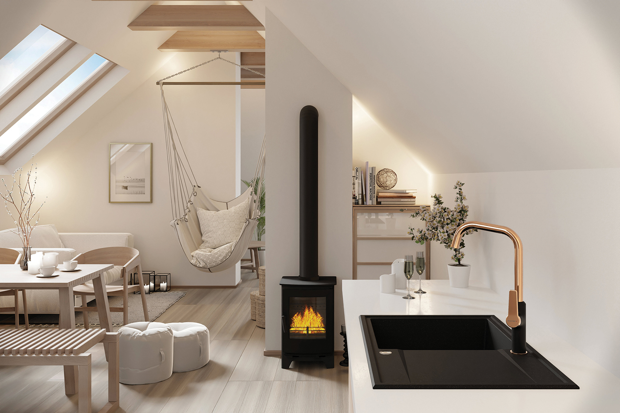 Kuchinox Hunter zlewozmywak granitowy 67x44 cm beżowy SBU411T - Wysyłka w 24h