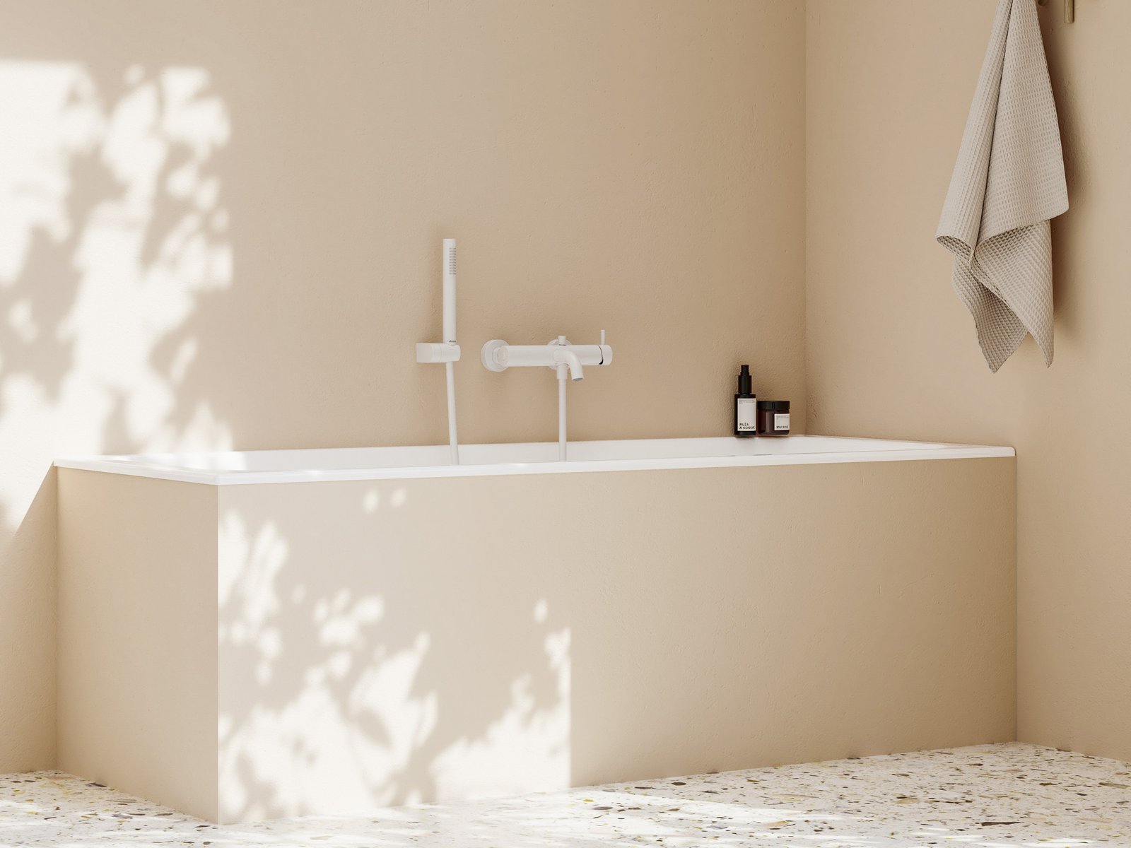 Ravak Espirit bateria wannowo-prysznicowa ścienna ES 022.10WV biały mat X070242