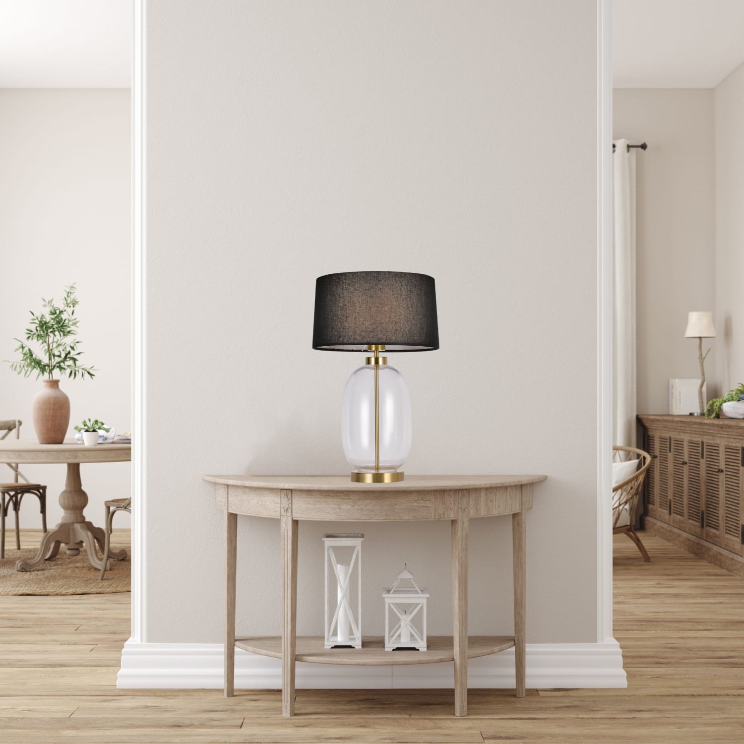 Light Prestige Amur lampa stołowa 1x60W czarna/przezroczysta LP-919/1TTRANSPARENT