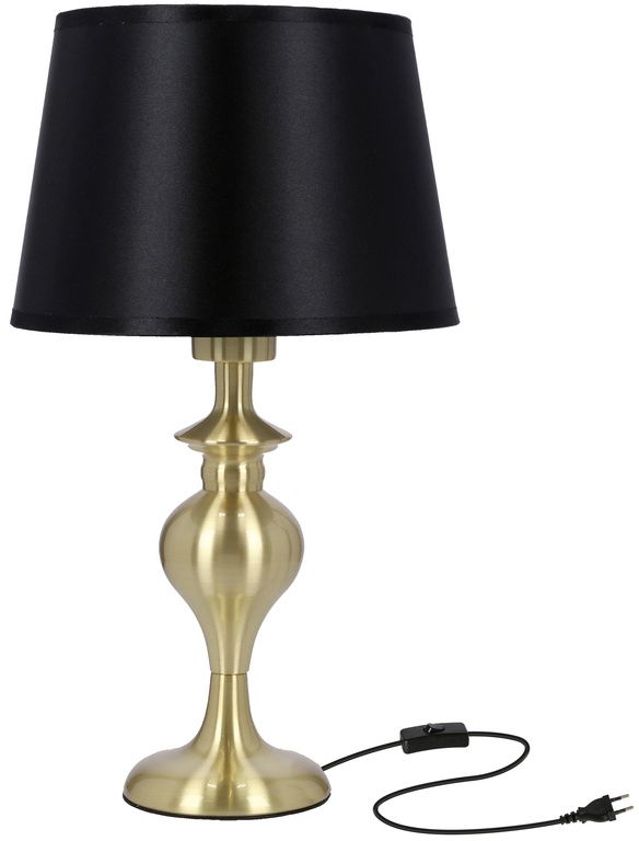 Candellux Prima Gold lampa stołowa 1x60W czarna/złota 41-09227