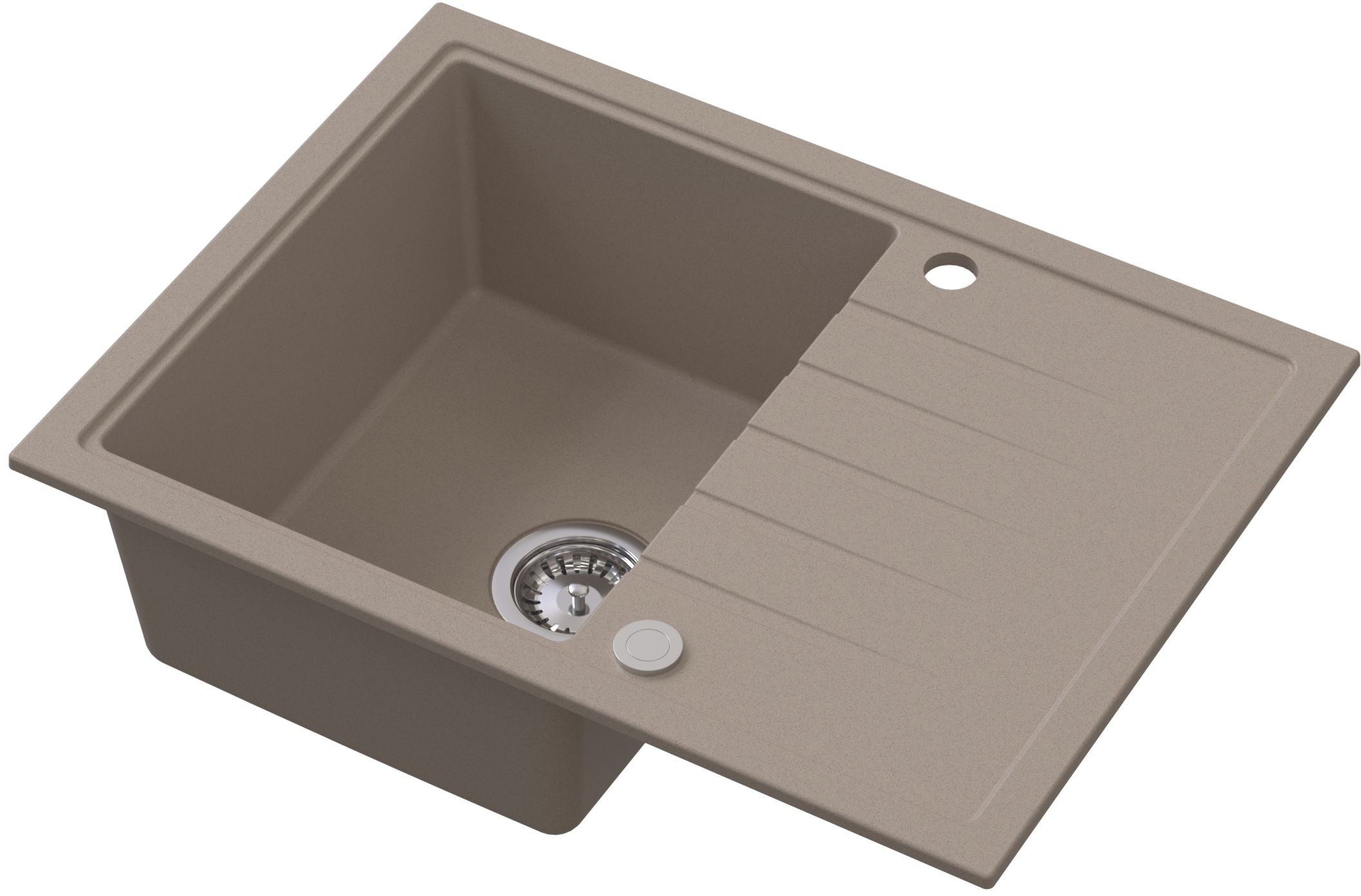 Ruvetti Axel zlewozmywak granitowy 68x49,5 cm beżowy 3001AX_BE140_W