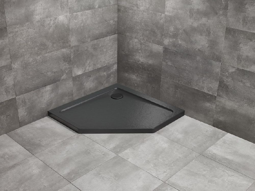 Radaway Doros PT brodzik pięciokątny 90x90 cm czarny SDRPT9090-01-54S