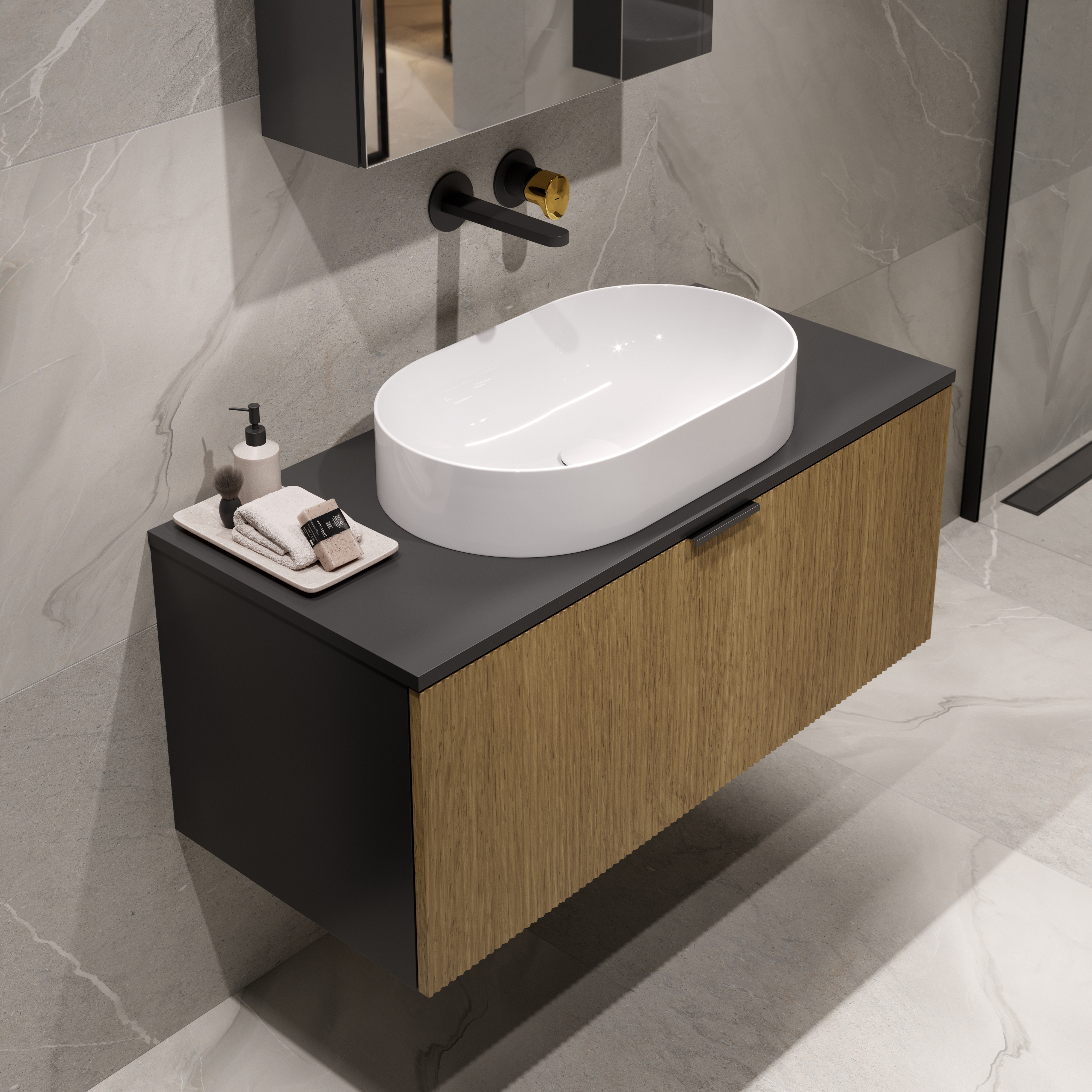 Meissen Keramik Werta uchwyt meblowy czarny S599-0166