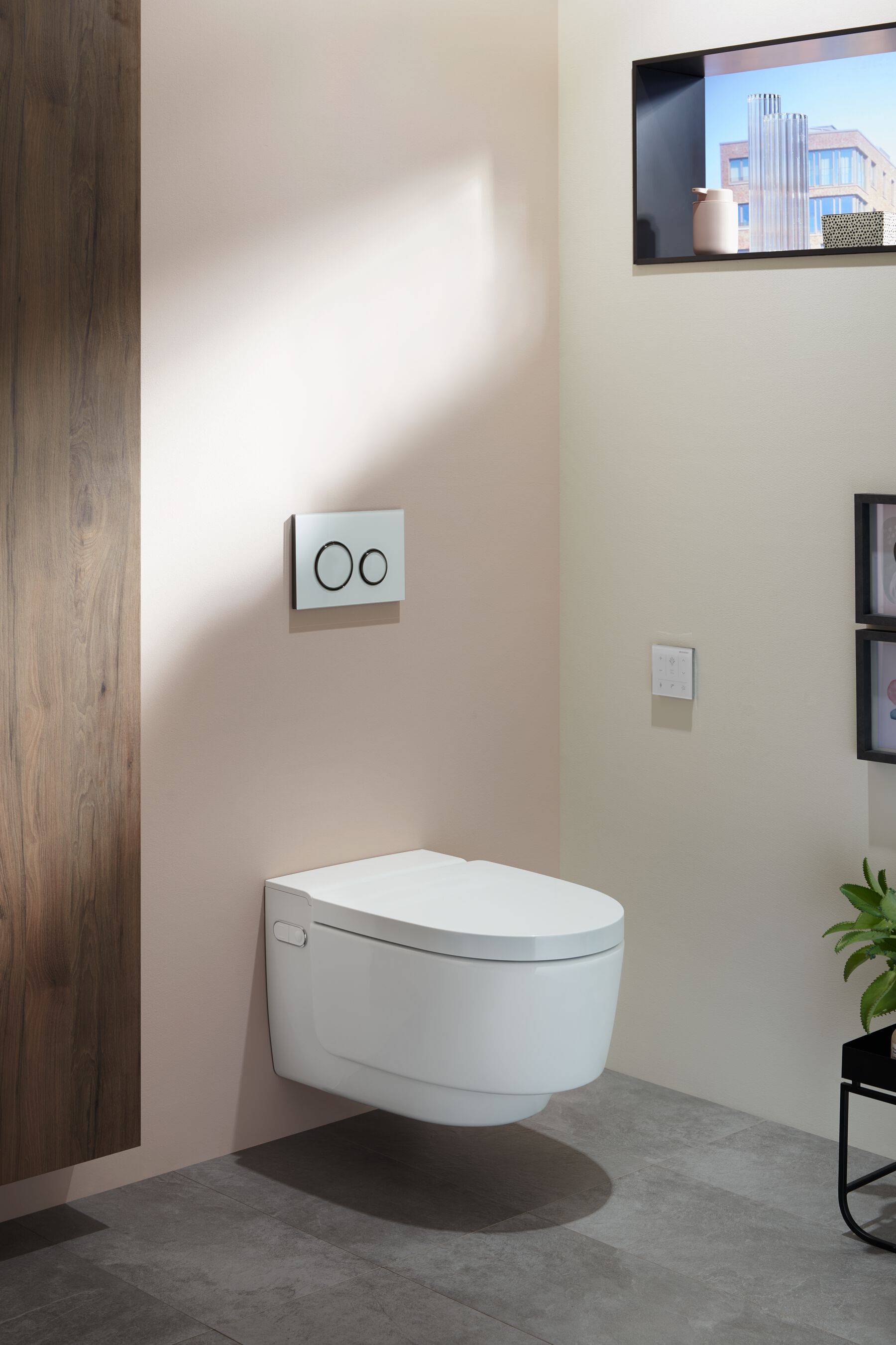 Geberit AquaClean toaleta myjąca wisząca bez kołnierza ze spłukiwaniem wirowym biała 146.210.11.1