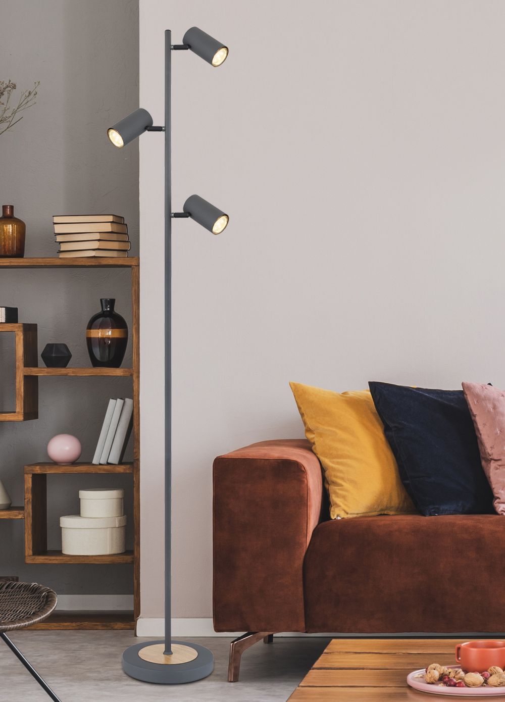 Globo Lighting Robby lampa stojąca 3x5W grafitowy mat 57910SG