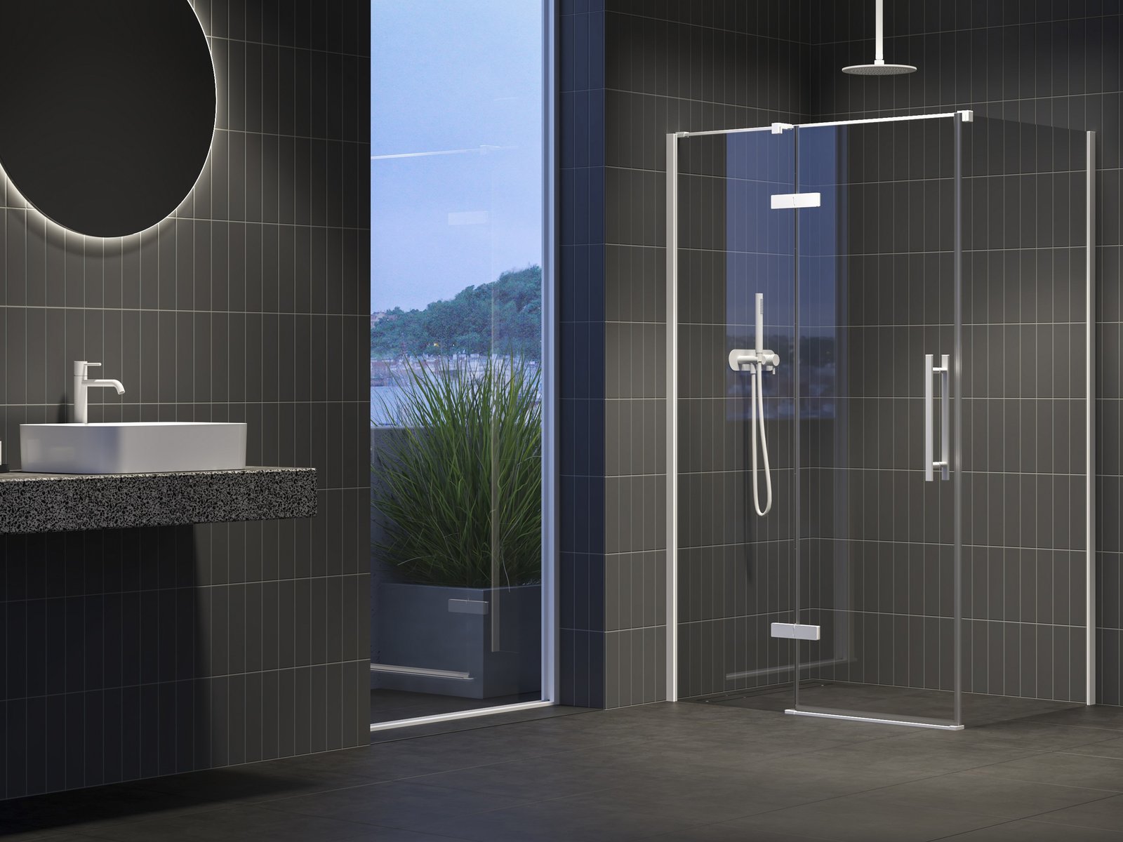 Ravak Cool! drzwi prysznicowe 110 cm uchylne biały mat/szkło przezroczyste X0VVDCE00Z1