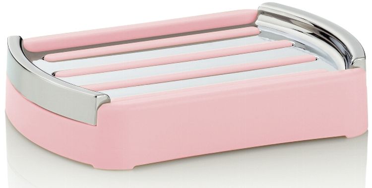 Kela Marta mydelniczka stojąca różowy/chrom 24370 - Wysyłka w 24h