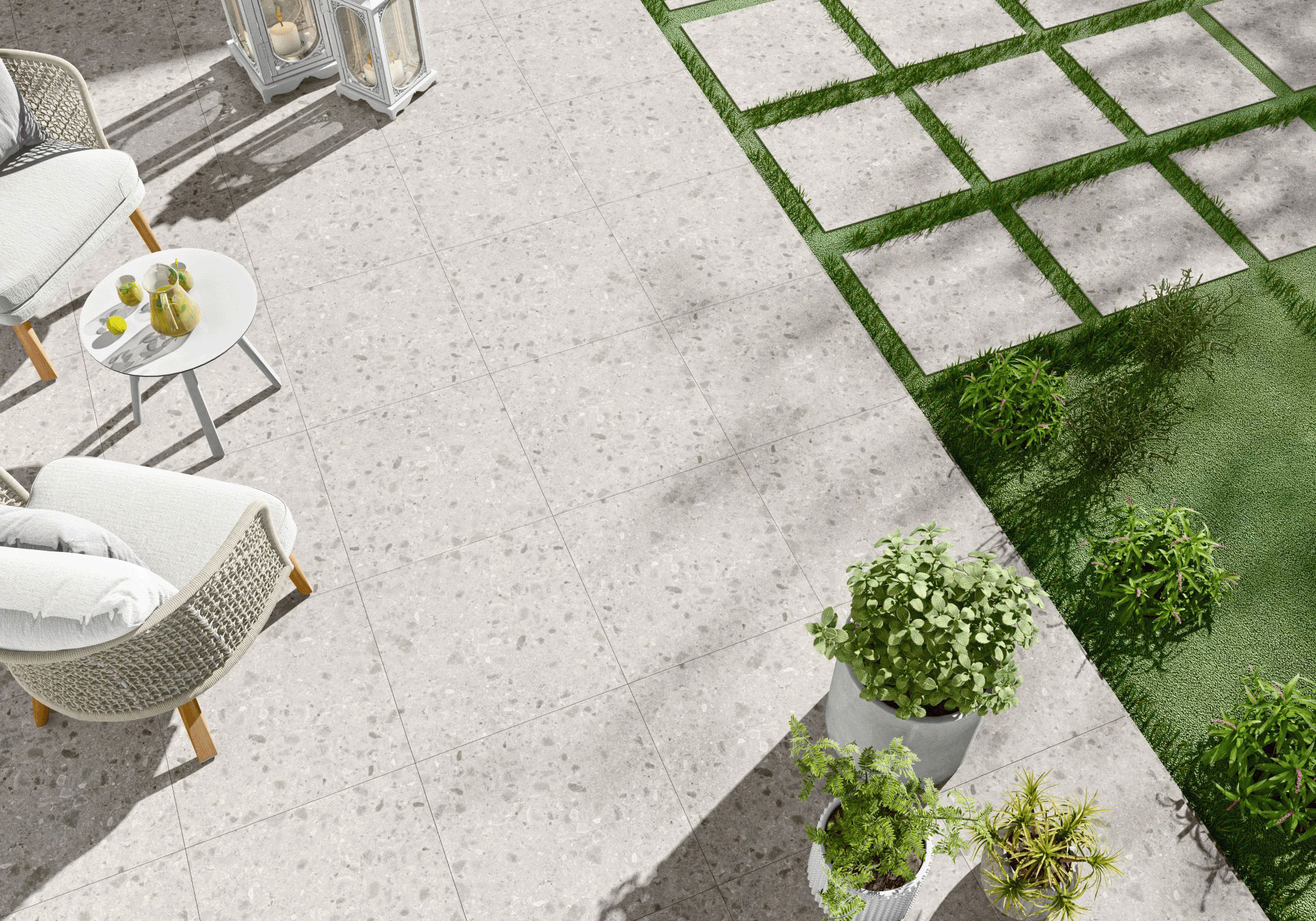 Mykonos Geotech płytka podłogowa 60x60 cm szara