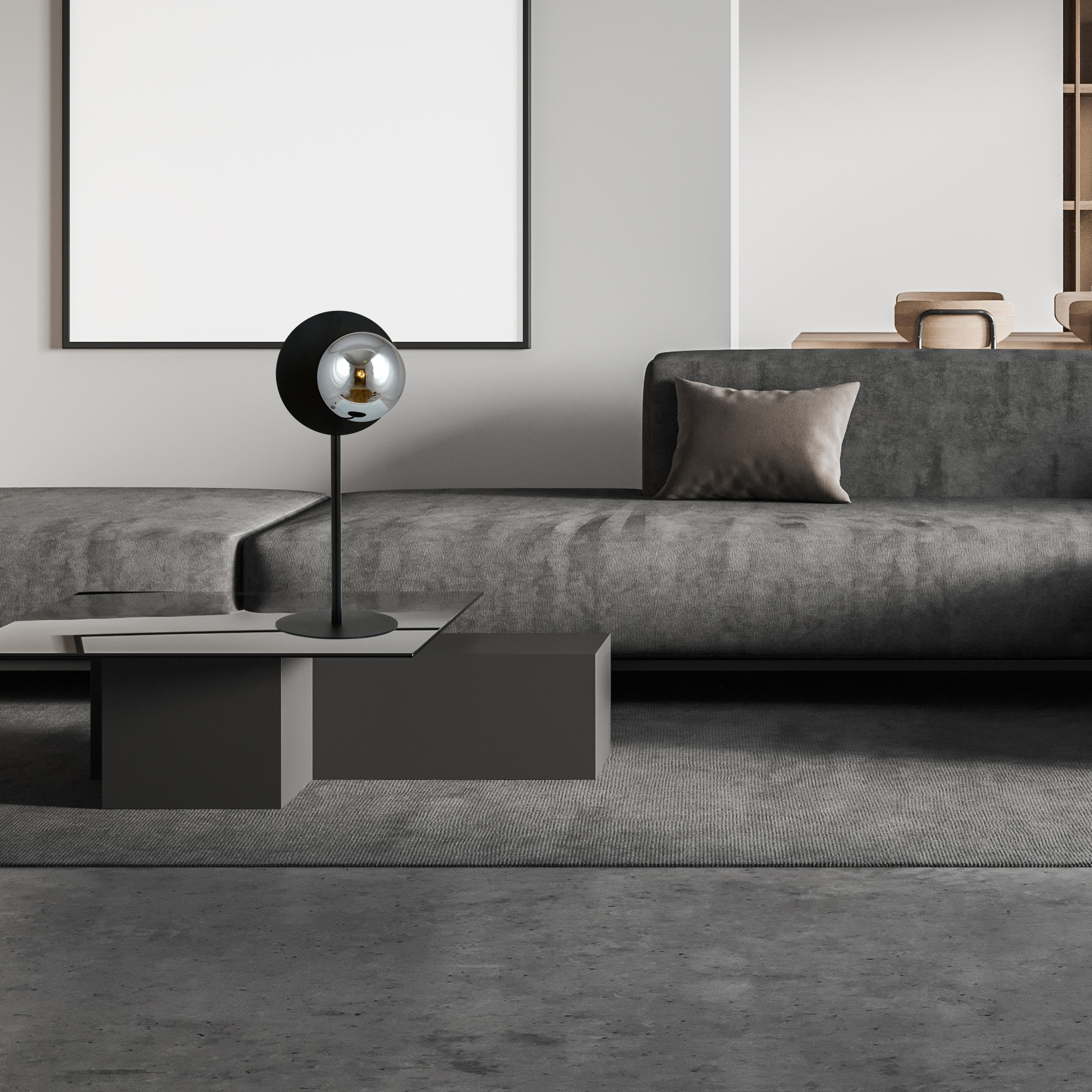 Emibig Oslo lampa stołowa 1x10 W biała-grafitowa 1188/LN