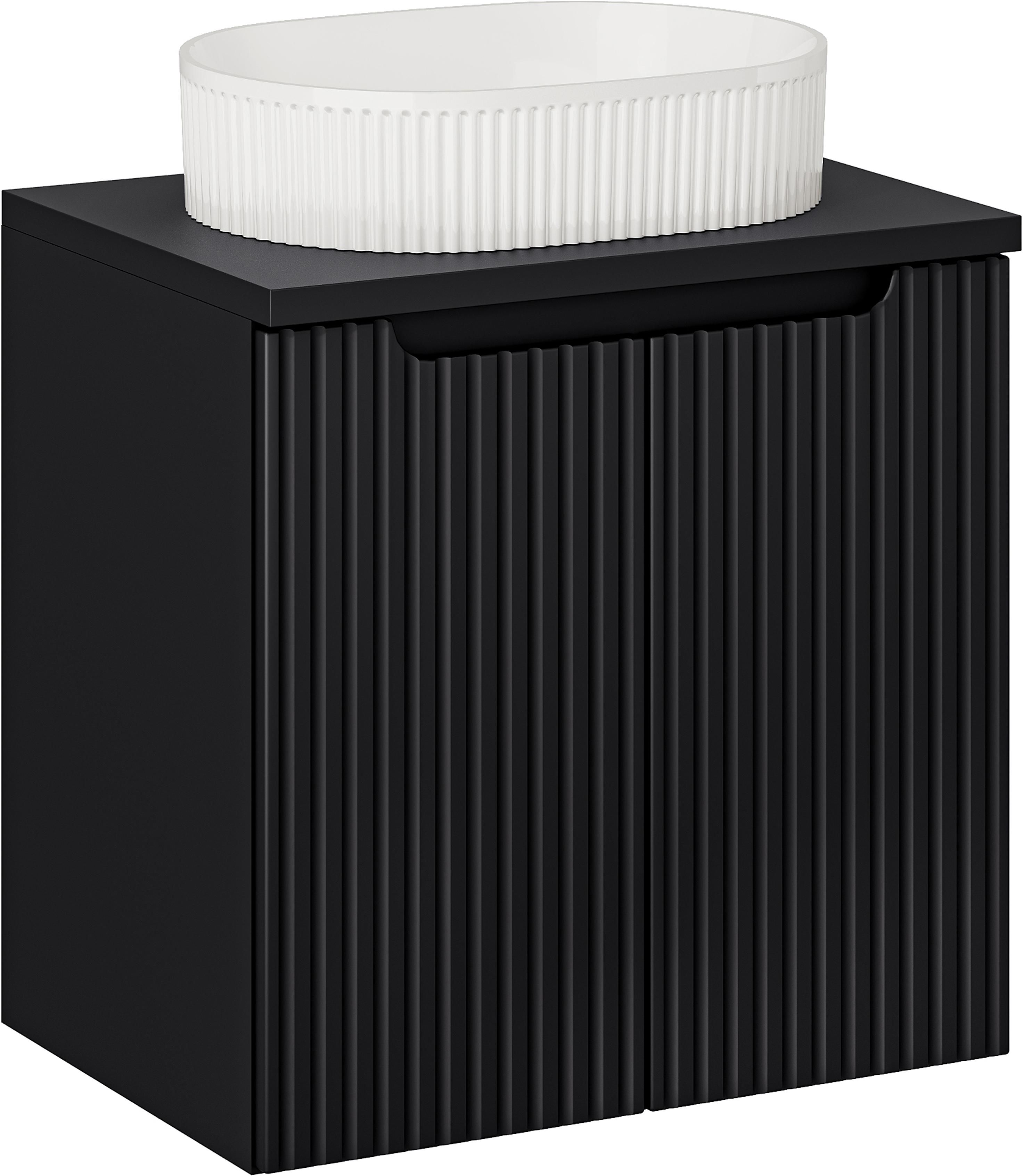 Comad Nova Black szafka 60 cm podumywalkowa wisząca z umywalką czarna SET-NOB B BLACK 60CM D UN BEYOND 5 WH - Wysyłka w 24h