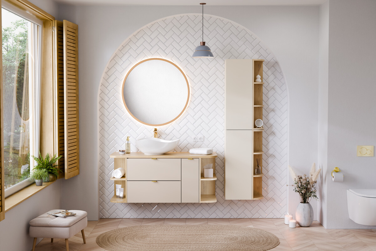 Comad Dalia Cashmere regał otwarty górny 15x80 cm dąb CREMONA UN 83-15-80 SM