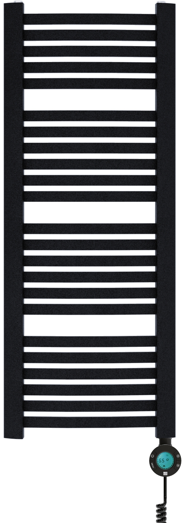 Zestaw Luxrad Kastor Elektro grzejnik elektryczny 121,5x48 cm z grzałką czarny (KAST1215480S040ERG, GLX400CZ)