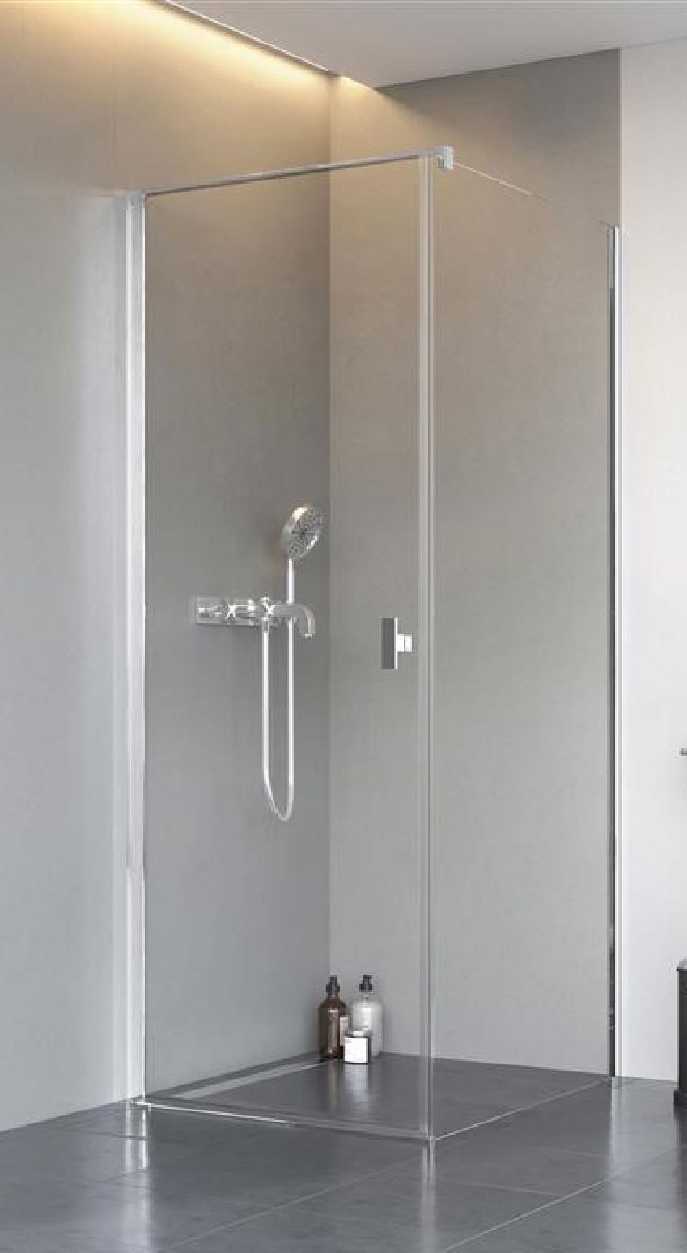 Radaway Nes 8 KDJ B drzwi prysznicowe 100 cm uchylne chrom połysk/szkło przezroczyste 10072100-01-01R