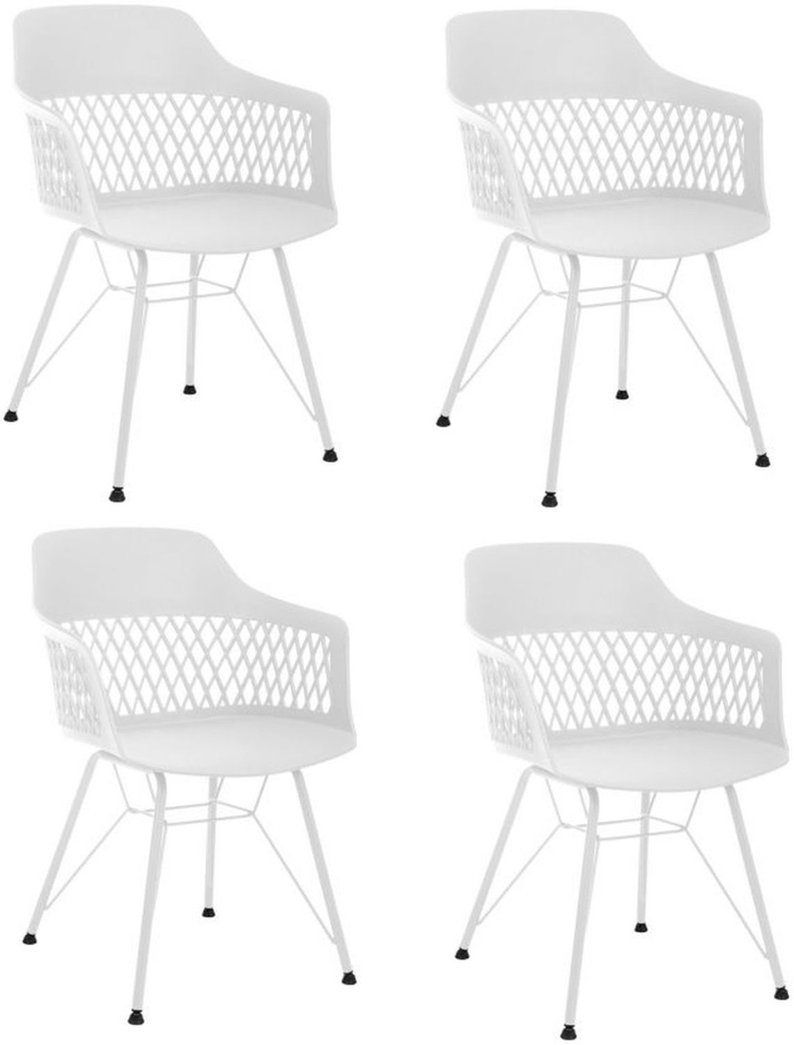 Mirpol Greta krzesło 4 szt zestaw białe (SL7049WBIAŁE) - Wysyłka w 24h