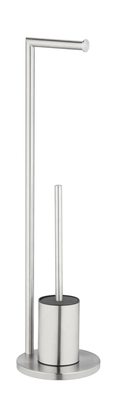 Wenko Ferla stojak na papier toaletowy ze szczotką WC srebrna 25676100