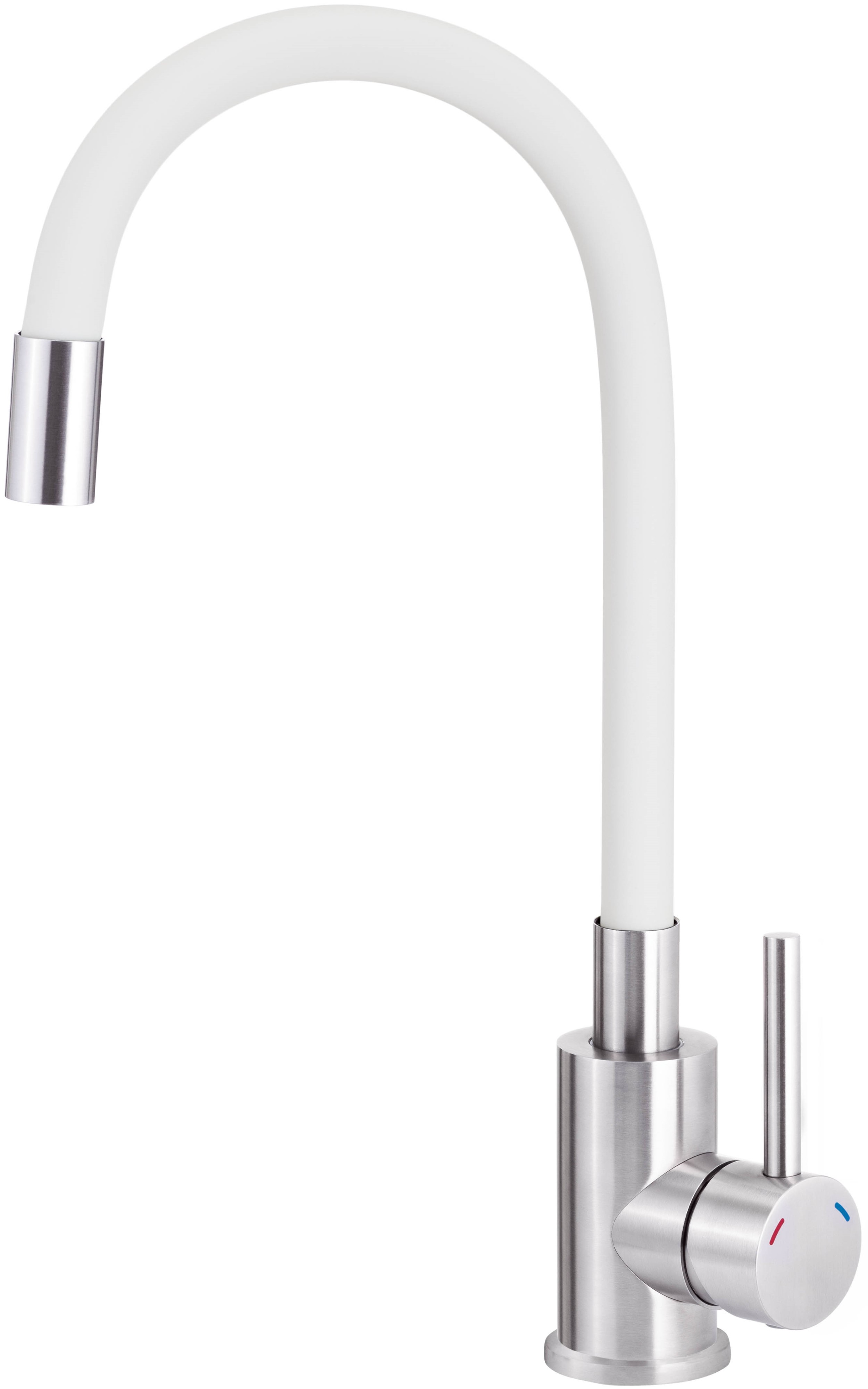 Deante Neo Luno bateria kuchenna stojąca stal-biała BOC_W720 - Wysyłka w 24h