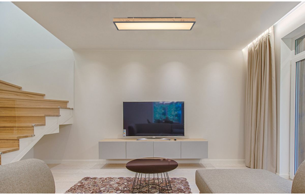 Globo Lighting Doro lampa podsufitowa 1x24W LED biały/grafit/drewno 416080WD4