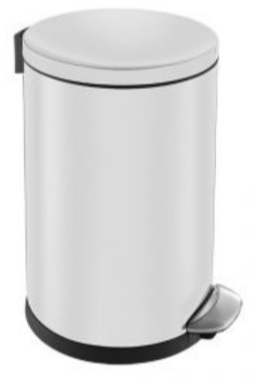 Merida Top Silent Luna kosz na śmieci 5 l pedałowy metalowy biały KIB418