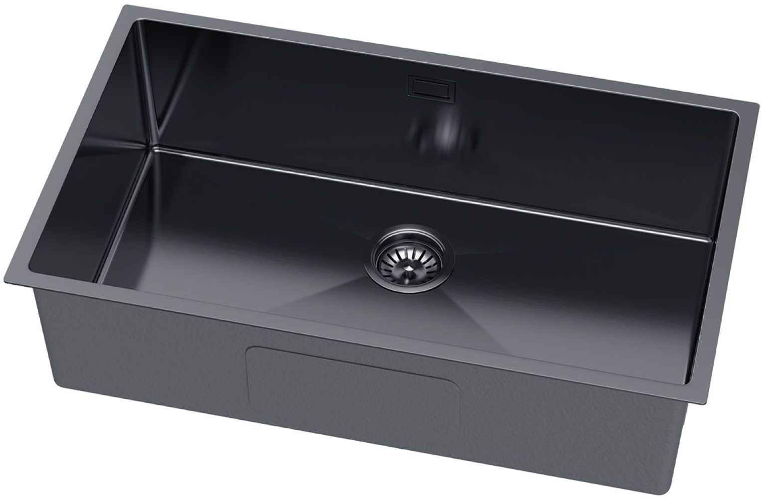 Ruvetti Stelio zlewozmywak stalowy z syfonem 74x44 cm grafit 5001S_PVD_GRF80_P - Wysyłka w 24h