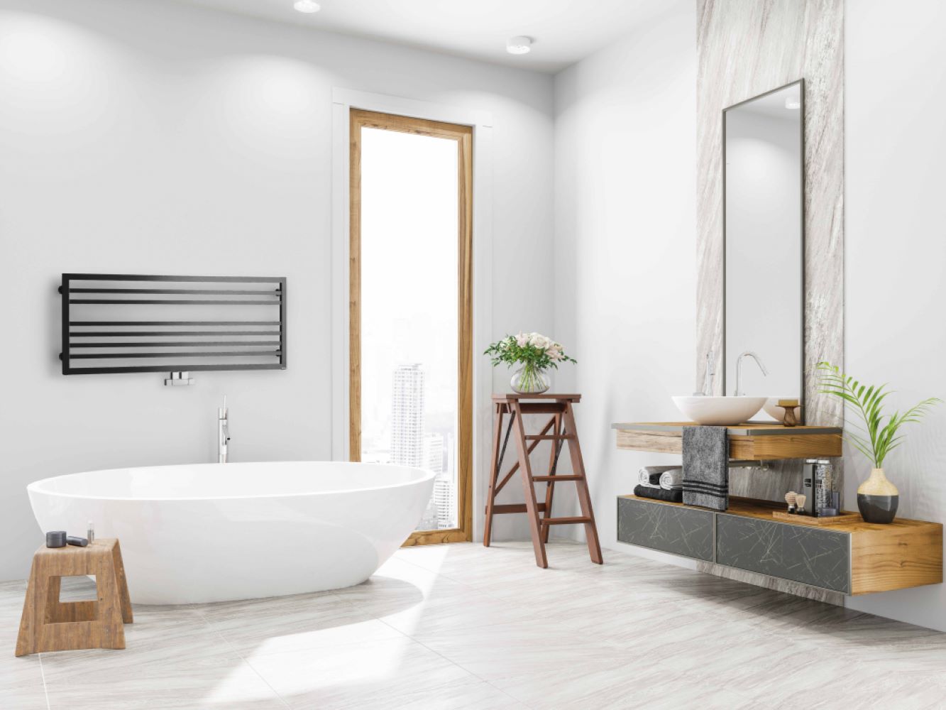 P.M.H. Avento Frame grzejnik łazienkowy 90,5x48 cm chrom AVFLC