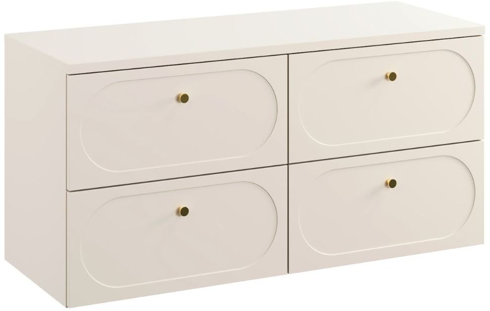 Zestaw Comad Donna Sand dwie szafki podumywalkowe 60 cm z blatem 121 cm beż piaskowy SET-DS B SAND 120CM