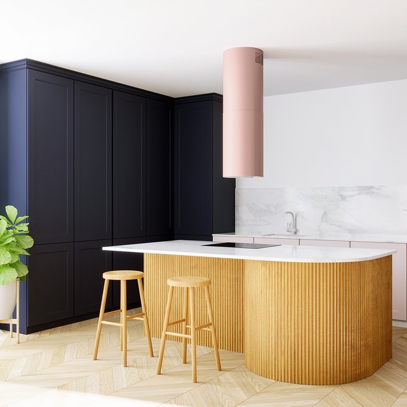 Globalo Design Lobelio Isola okap kuchenny 39 cm wyspowy LOBELIO_ISOLA_39_1_VELVET_ROSE